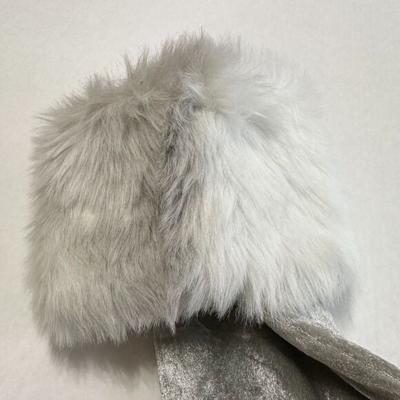 Prima Creations 2008 Gray Snowflake Fluffy Christmas Stocking - Picture 7 of 11